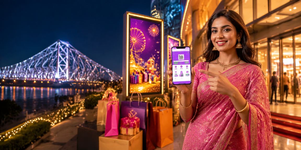 User interacting with mobile payment interface on 564 platform in Kolkata